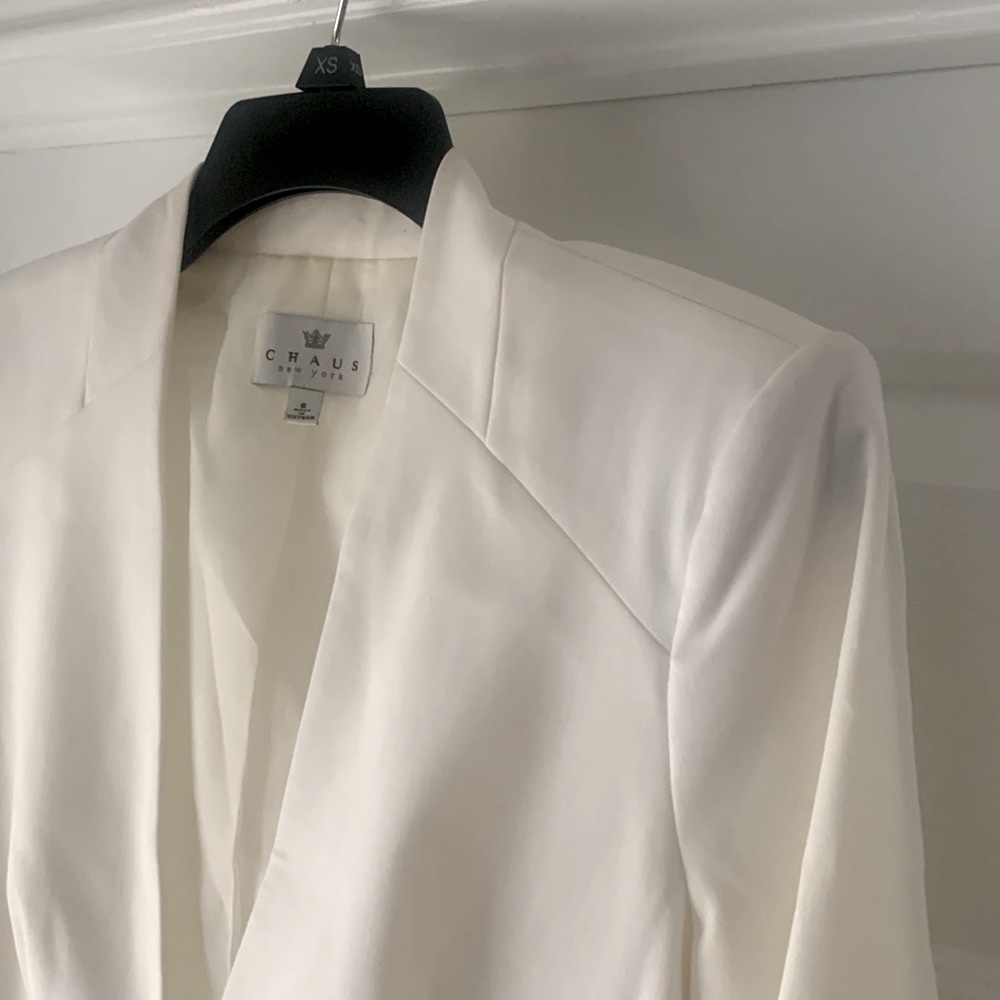 Chaus New York White Open Front Blazer - Picture 7 of 16